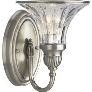 Progress Lighting P2724-101 1-Light Bath Bracket, Classic Silver