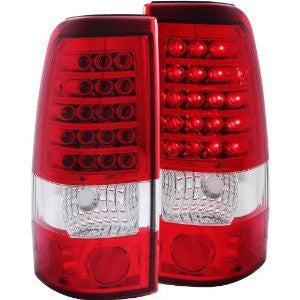 Anzo USA 311010 Chevrolet/GMC Red/Clear LED Tail Light Assembly - (Sold in Pairs)