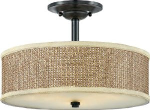 Quoizel ZE1717K Zen Large Semi Flush Mount, Mystic Black