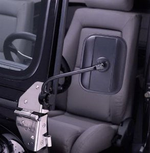 Rampage R7617 Mirror Pair BLACK For 1955-86 Jeep CJ5 CJ6 CJ7 and CJ8 Scrambler