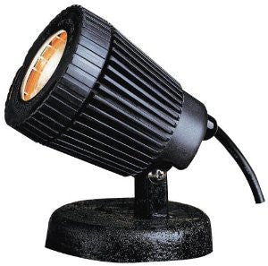 Kichler Lighting 15191BK 12-Volt Low Voltage Underwater Pond Light with Heat Resistant Flat Glass Lens, Black