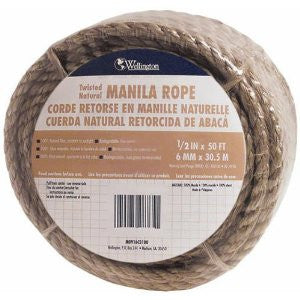 Manila Rope, 1/2" x 50'