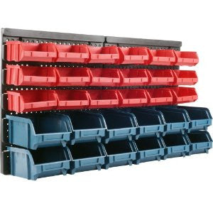 Stalwart 75-92226 30 Bin Wall Mounted Parts Rack