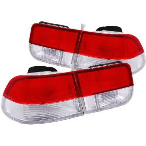 Anzo USA 221147 Honda Civic Red/Clear Tail Light Assembly (OEM Style) - (Sold in Pairs)