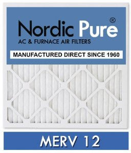 Nordic Pure 20x20x4 AC Furnace Air Filters MERV 12, Box of 2