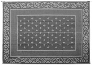 Patio Mats® 6x9' Mats, BLACK/SILVER