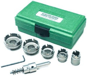 Greenlee 660 Kwik Change Stainless Steel Hole Cutter Kit, 7 Piece