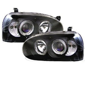 Spyder Auto Volkswagen Golf III Black Halogen Projector Headlight