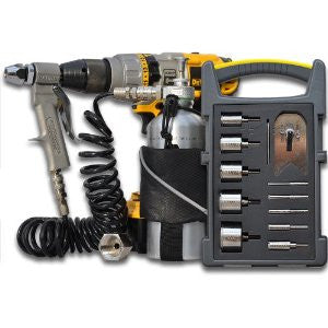 Hardin HHP+SET Hydro-Handle Glass Tile Concrete Wet Diamond Core Drill Bit Hole Saw Set Cordless Drill Adapter