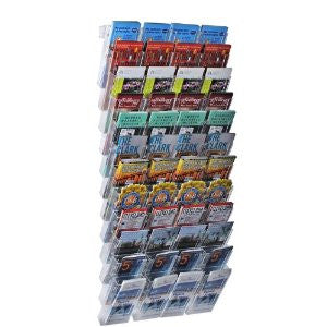 Azar 252327 48-Pocket Trifold Size Wall Mount Display