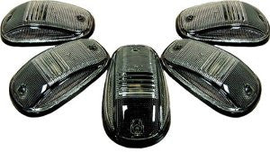 Recon 264145BK Smoked Cab Roof Lights 1999-2002 Dodge Truck (5-Piece Set)