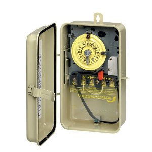 Intermatic T104R201 DPST Heat Pro Time Switch In Metal Enclosure