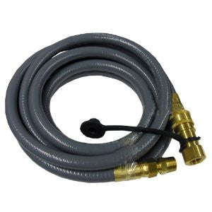 Lasco 16-9221 Natural Gas Patio BBQ Rubber Hose, 1/2-Inch Female Pipe by 3/8-Inch Female Flare, 12-Foot Long, with Quick Disconnect