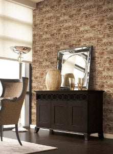 Wall In A Box WIB1001 Hit The Bricks Wallpaper, Brick Red, Rust Red, Barn Red, Mortar Ivory, Dirty White