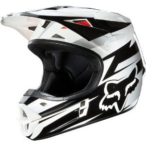 Fox Racing Costa Youth Boys V1 MotoX/Off-Road/Dirt Bike Motorcycle Helmet - Black / Small