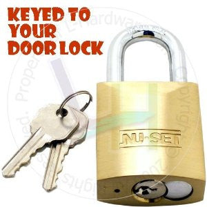 NU-SET 4271-3 Padlock with Solid Brass Body, 2-Inch