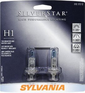 Sylvania H1 ST SilverStar High Performance Halogen Headlight Bulb, (Pack of 2)