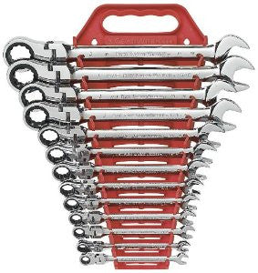 GearWrench 9702 13 Piece Flex-Head Combination Ratcheting Wrench Set SAE