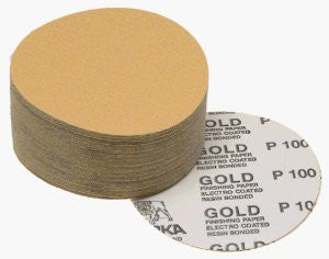 Mirka 23-388-120 5" 120 Grit No-Hole Adhesive Sanding Discs - 100 Pack