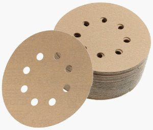 Mirka 23-615-100 5" 8-Hole 100 Grit Dustless Hook & Loop Sanding Discs - 50 Pack